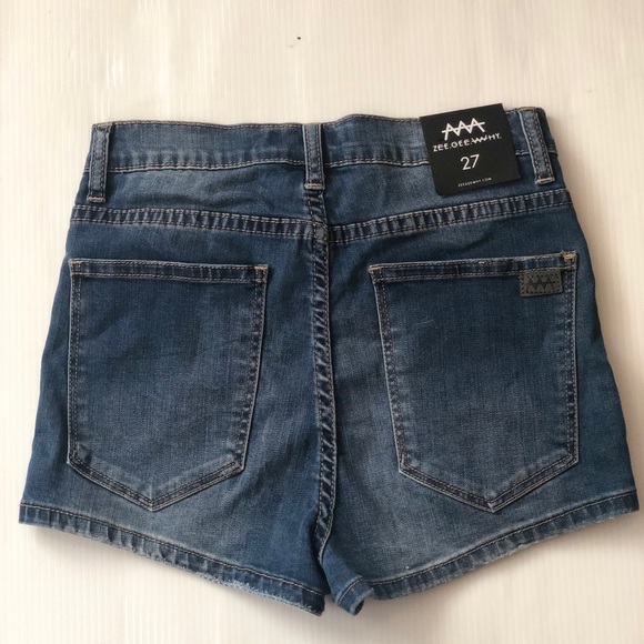 Nasty gal ZeeGeewhy Denim Blue Jeans shorts  27 - Picture 5 of 8
